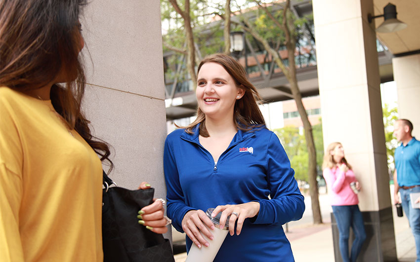 Careers-EmployeeBenefits-WorkLifeBalance Woman smiling at camera